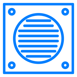 A simple icon depicting a sewer grate. Ritchie's Plumbing can find the issue within your your sewer system!